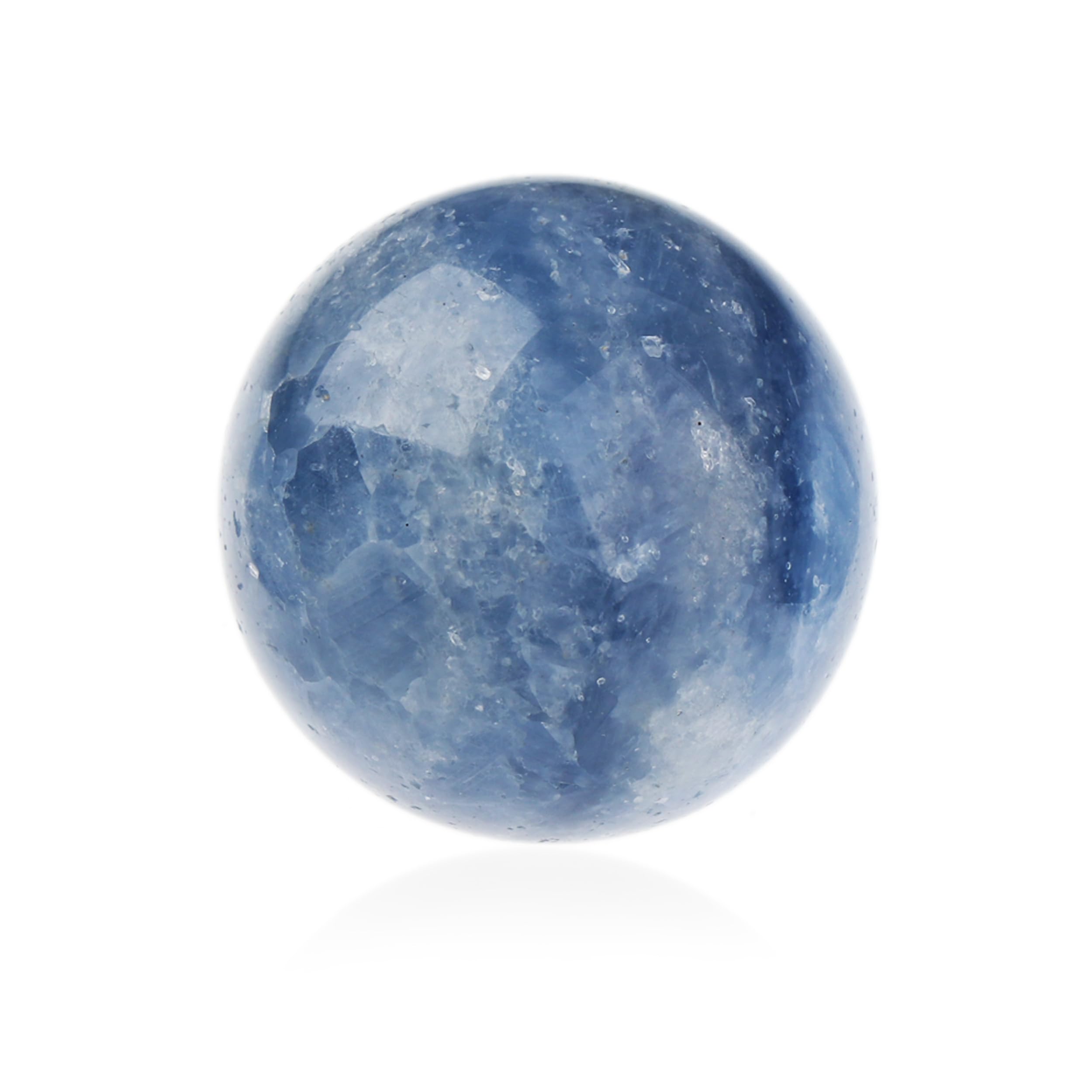 NKlaus Natural Calcite Blue Ball Shape 40 mm Gemstone Spiritual Healing Effect Decoration 14916