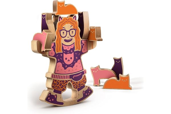 Genuine Fred, Crazy CAT Lady Wooden Balance Game, Assorted