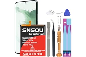 SNRONEW Galaxy S22 Battery, (2024 Upgraded ) 6800mAh EB-BS901ABY Li-Polymer Battery Replacement Compatible with Galaxy S22 5G SM-S901U SM-S908B, SM-S908B/DS, SM-S908U, SM-S908U1 with Screwdriver Tool Kit