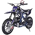 X-PRO Hawk Mini Dirt Bike, Gas Power 4 Stroke Dirt Bike! 40CC Pit Bike, Pull Start, 10" Wheels! (Blue)