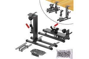 JUYEER Universal Hotas Desk Mount for Thrustmaster Warthog 10C&Throttle/Winwing Orion 1&2/T.16000M FCS/TCA Officer Pack Airbus/VKB Gunfighter MK.lll/Logitech X52/X52 Pro/X55/X56 (two pack)