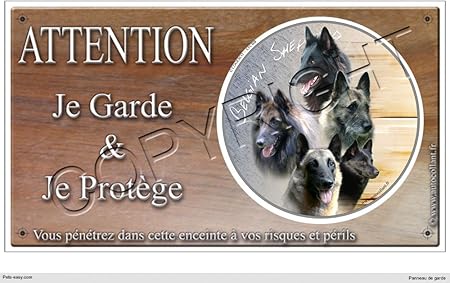 Pets Easycom Panneau Chien Ou Plaque Berger Belge Race 30