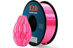 XZN Silk PLA Filament 1.75mm Magenta, Shiny Silk Pink 3D Printer Filament 1kg (2.2lbs), Reduced Stringing, Dimensional Accuracy +/-0.02mm, Enhanced Toughness, Neatly Wound, Vacuum Packed, DIY Décor