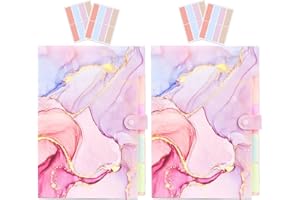 RIHEAN Expanding File Folder,Folders for Important Documents Organizer,Accordion File Organizer,Aesthetic Folders for School Students,5 Pockets File Folder for Home Bills,Pack of 2(Pink+Pink)