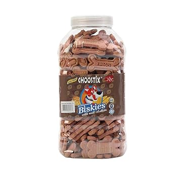 Choostix Biskies with Real Mutton Dog Treat, 1 Kg (Jar)