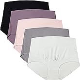 Mama Cotton Women's Over The Bump Maternity Panties High Waist Full Coverage Pregnancy Underwear Multi-Pack (S-4XL)