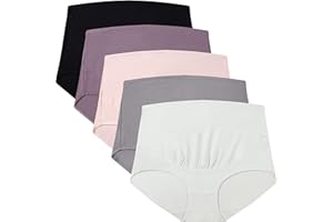 Mama Cotton Women's Over The Bump Maternity Panties High Waist Full Coverage Pregnancy Underwear Multi-Pack (S-4XL)