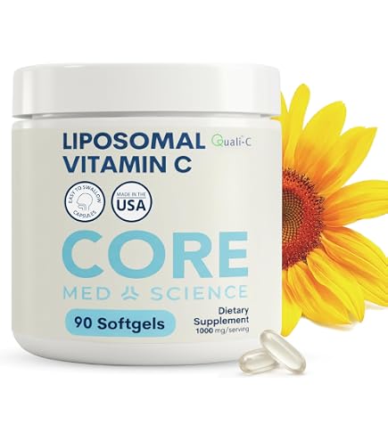 PURE® Liposomal Vitamin C 2100mg - 180 Capsules, 60 Servings - High Absorption Immune Support Supplement with Sunflower Lecithin - Bioavailable Antioxidant for Collagen & Skin