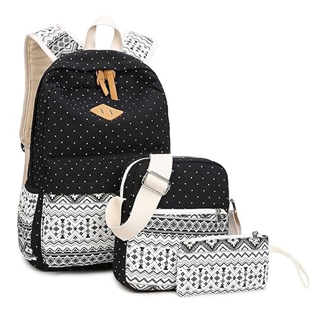 Wasserdichter Segeltuch-Rucksack-Laptop-Beutel-leichter Beiläufiger Schulrucksack-Rucksack Für Jugendlich Mädchen (1 Stück Um