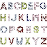 stino Rhinestone Letter Charms Set for Junk Cases, 52 Pieces, Slide Alphabet Beads for Phone Cases, Bracelets, DIY Jewelry Making, Silver