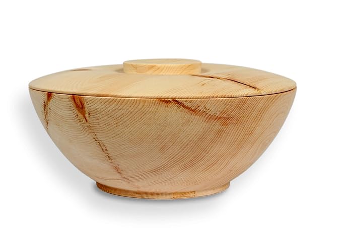 Vorratsdose aus Zirbenholz - für Brot, Getreide, Mehl, Zucker, Tee, Salz - 2-teilig: Schale & Deckel - Ø 24cm - Handmade in A