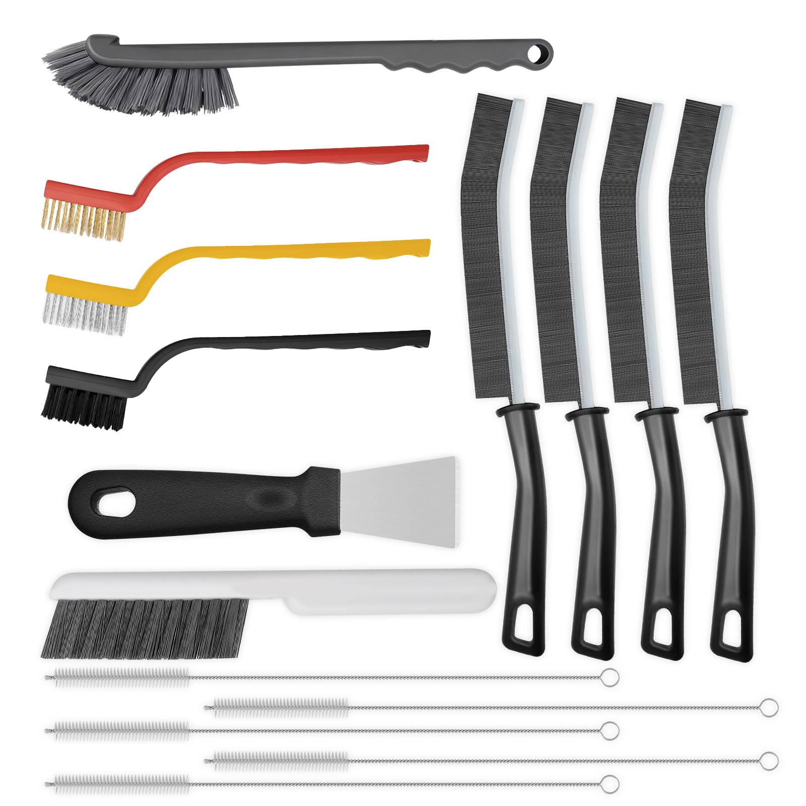 Photo 1 of 15pcs Crevice Cleaning Brush, Hard Bristle Scrub Brushes Tools, Multifunctional Grout Brush for Home, Bathroom, Ktichen, Window and Corners