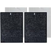 PUREBURG Replacement Filter Compatible with Winix XQ & XQ Pro Tower Air Purifier, Filter X, 2 x H13 HEPA & 2 x Activated Carbon Filters Air Clean Dust VOCs Odor