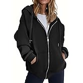 ZEAGOO Hoodies Women Zip Up Hoodie Oversized Sweatshirt Fleece Jackets Spring Fall Winter Coats 2026 Fashion