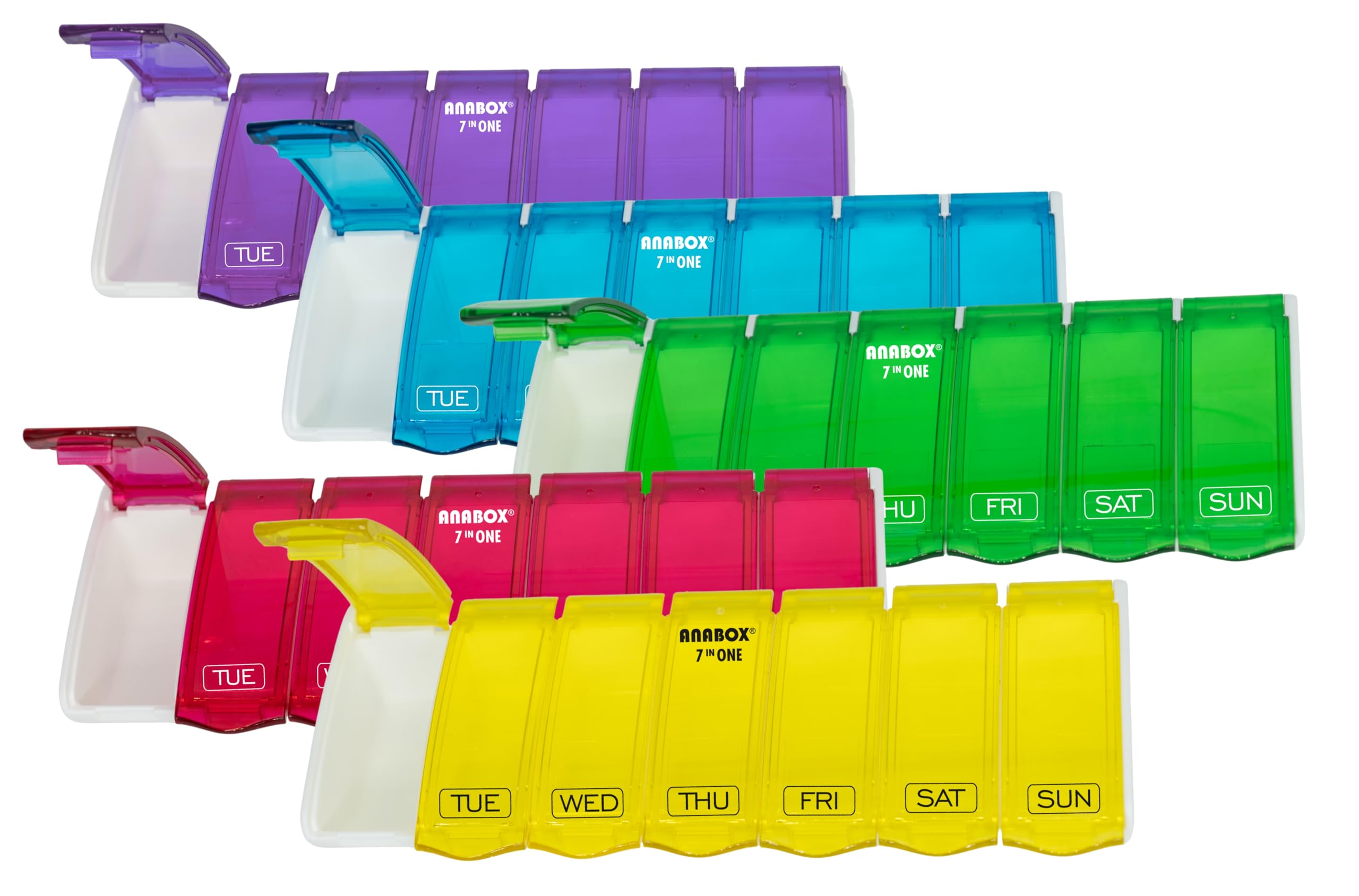 Anabox 7 Day Pill Organiser (Colours May Vary)