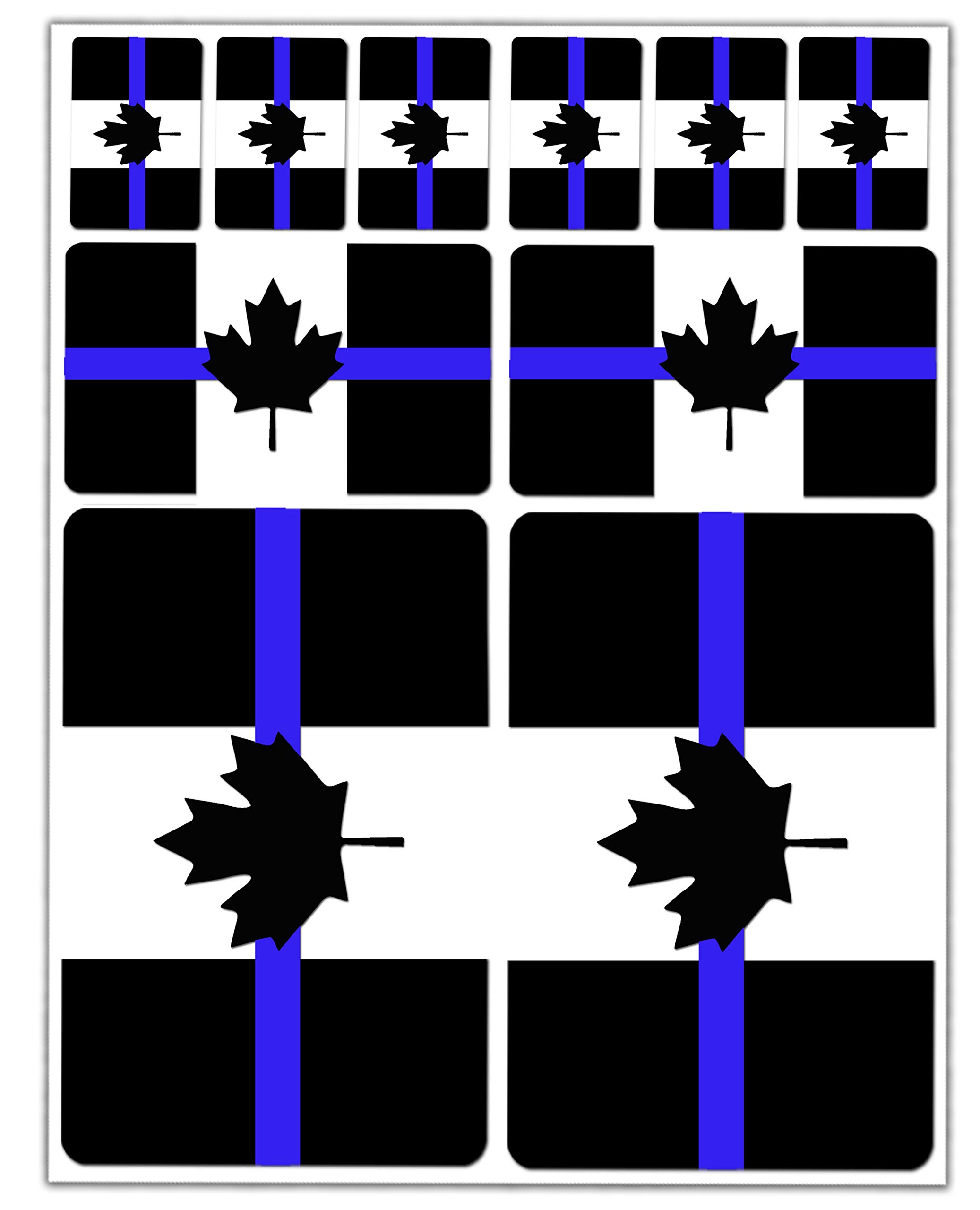 Biomar Labs National Flag Vinyl Sticker Set Weatherproof Self Adhesive Country Flag Decals for Car Motorcycle Bicycle Scooter Helmet Window Interior Exterior Personalisation (Canada Blue Flag D 42)