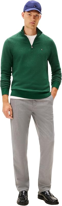 Chino Homme Denton Brushed Marl Straight Fit, Gris (Hydrogen Grey), 33W/36L — photo 4 sur 4