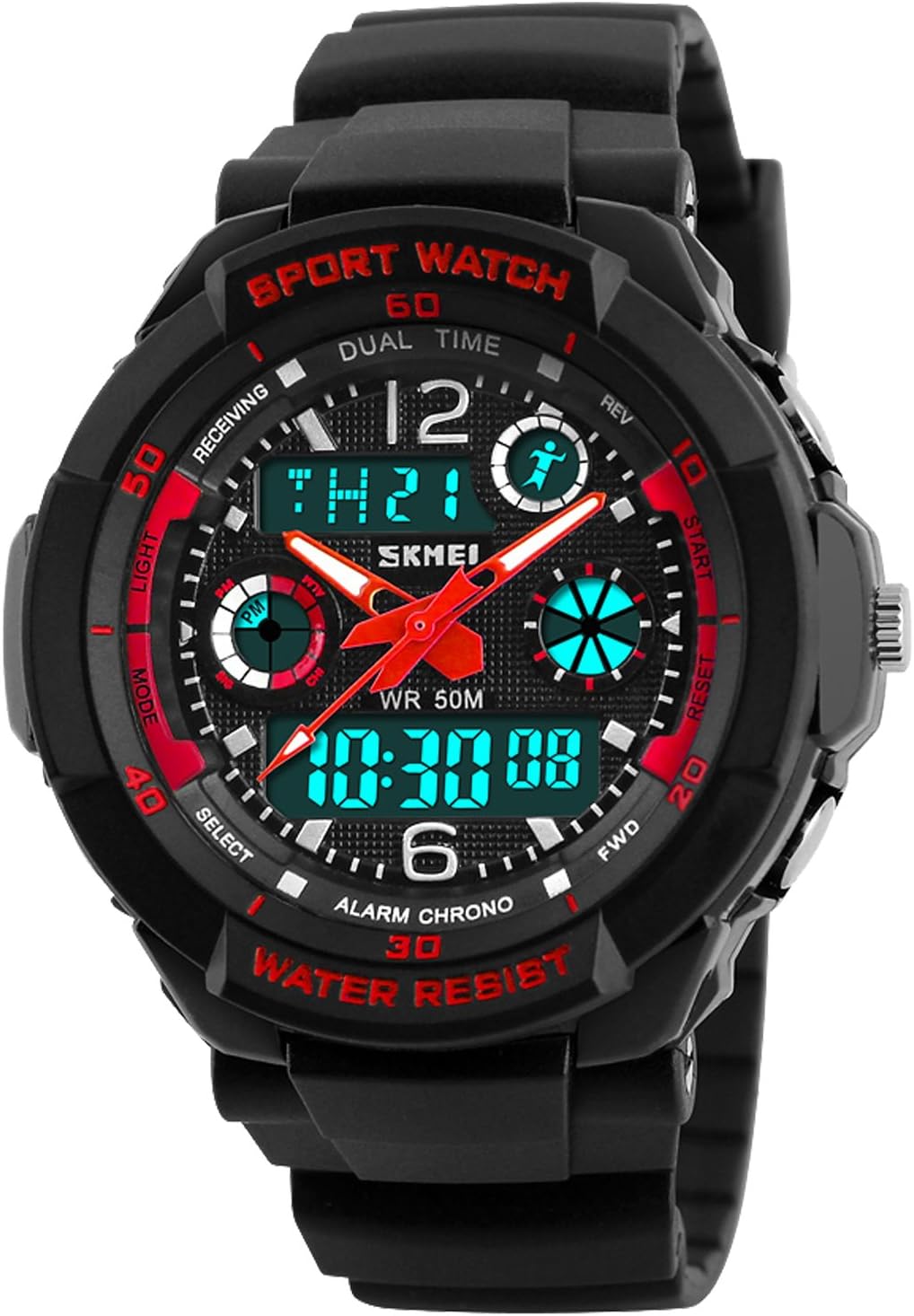 Kids Watches for Boys Girls Digital Outdoor Sport Waterproof Electrical EL-Lights Watches with Alarm Luminous Stopwatch Casual Military Child Wrist Watch Gift