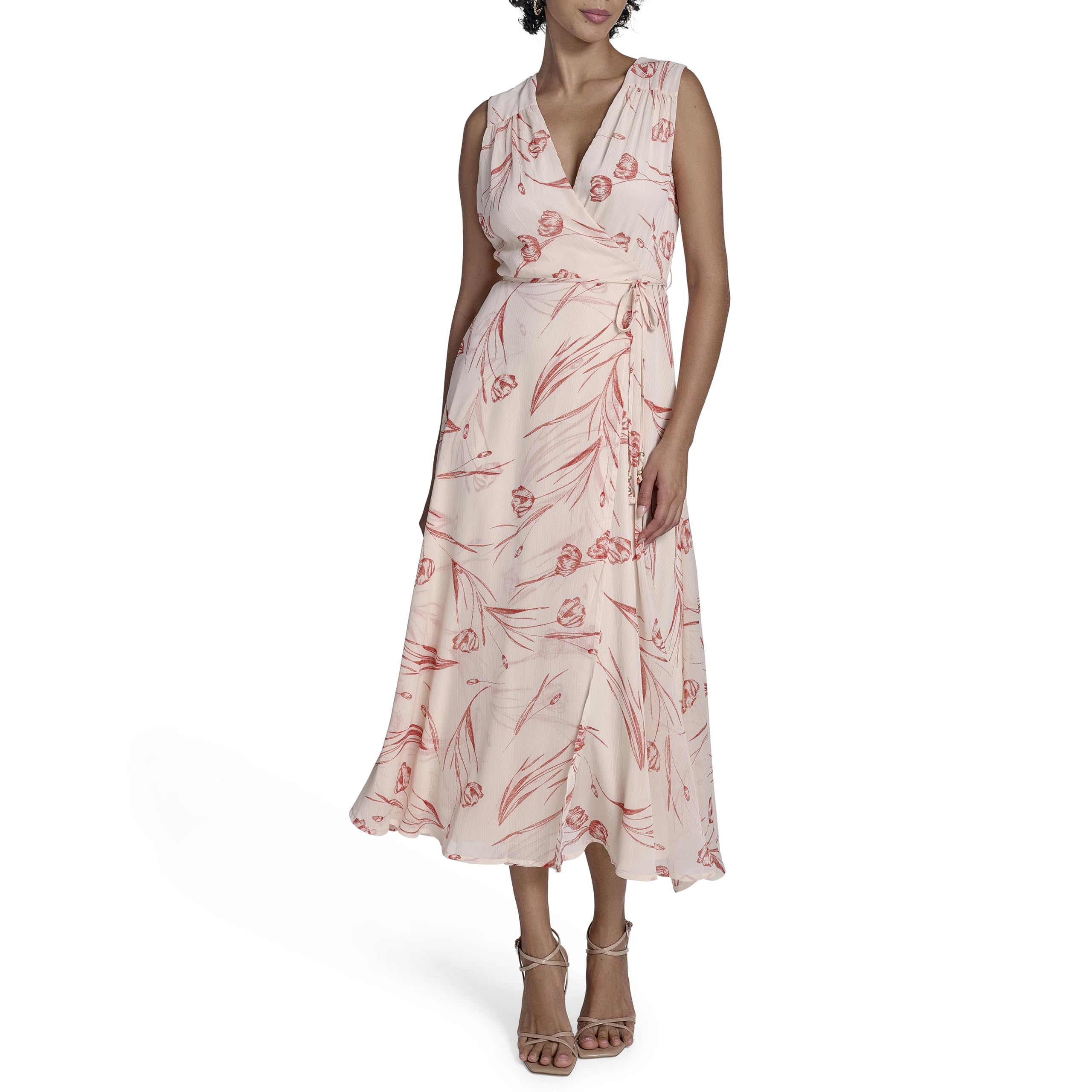 Calvin Klein Women’s Dress, Antique White Multi, 10