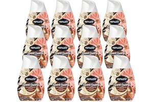 Renuzit Gel Solid Air Freshener Cone, Vanilla, Apricot Blossom, & Almond, 7 OZ (Pack of 12)