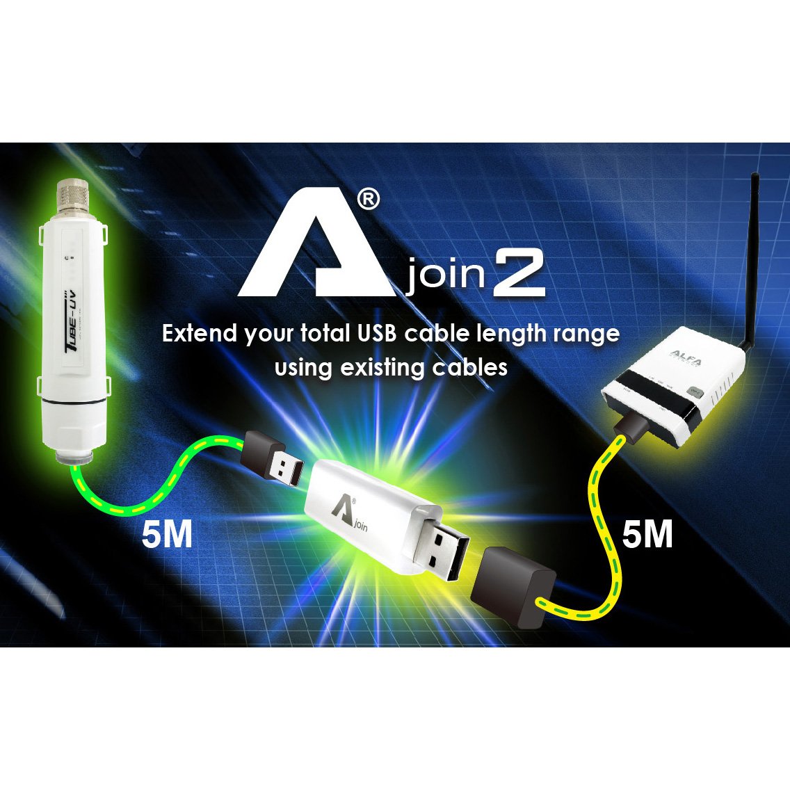 Solwise USB Extension Adapter Cable Joiner