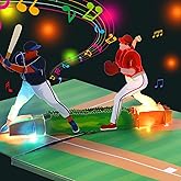 Magic Ants Musical 3D Pop-Up Baseball Card, Plays "Happy Birthday to You" Tune, Light-Up Baseball Scene with Batting & Pitching Players, Interactive Greeting Card for Baseball Fans, Players, Coaches, Collectors