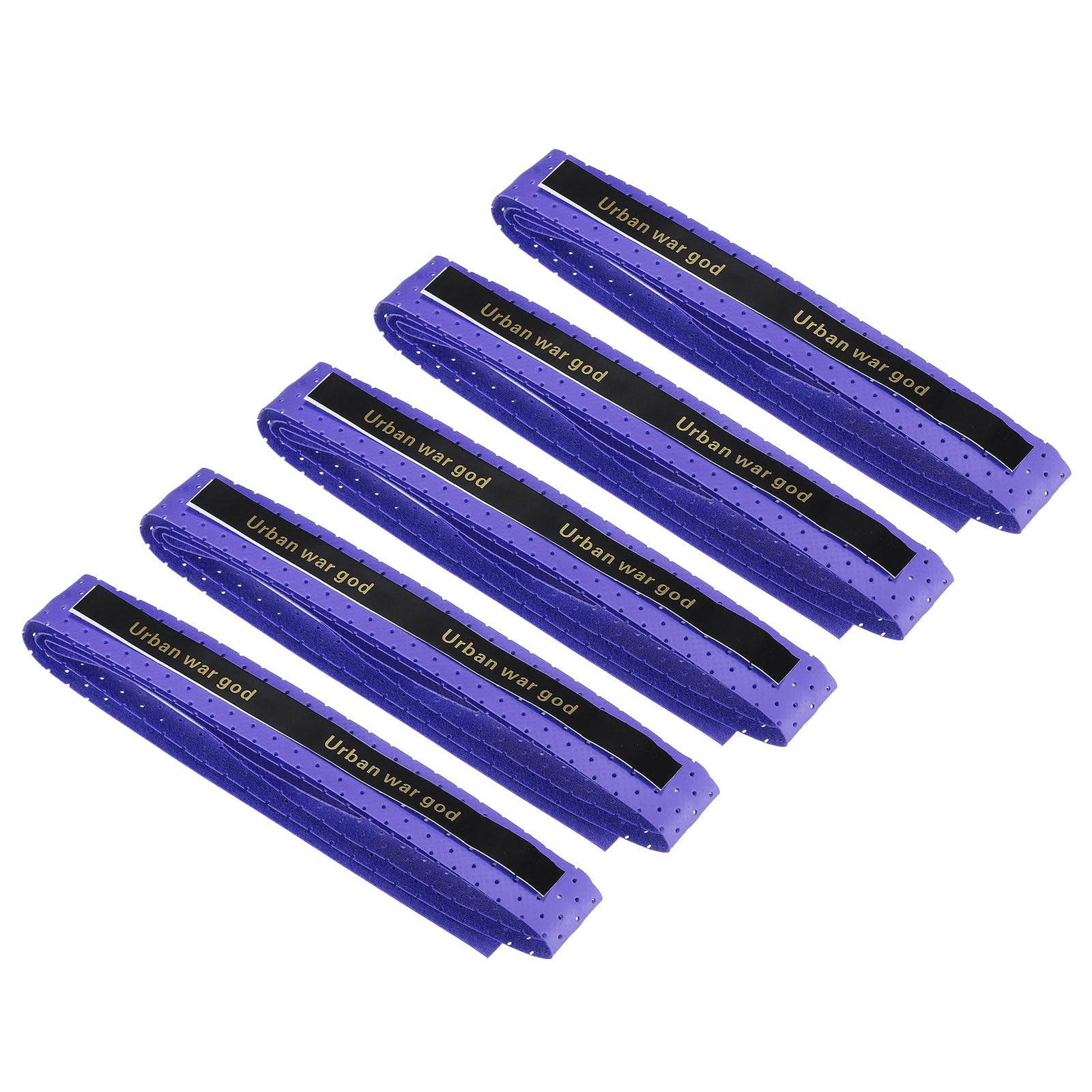 PATIKIL 43.3" Tennis Racket Grip Tape, 5 Pack Anti Slip PU Badminton Overgrip New Racquet Grip Absorbs Sweat Dots Tape with Raised Ridges for Baseball Pickleball Paddle, Purple