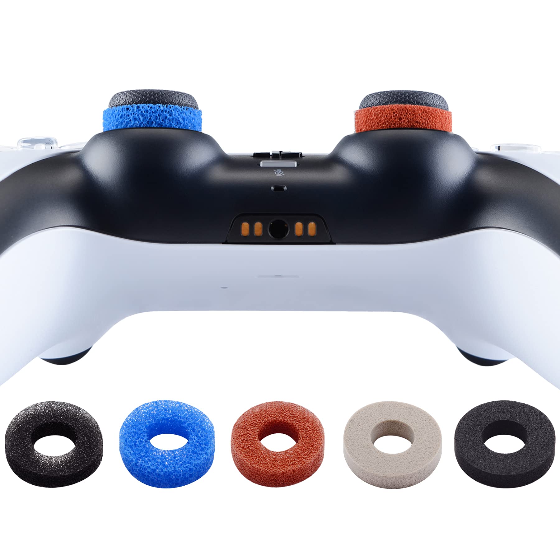 PlayVital Precision Rings for PS5, Xbox Series X/S, PS4, Xbox One, Switch 2 Pro – 10 Pack Aim Assist Joystick Rings, 3 Resistance Levels, 5 Colors for FPS Games & Motion Control