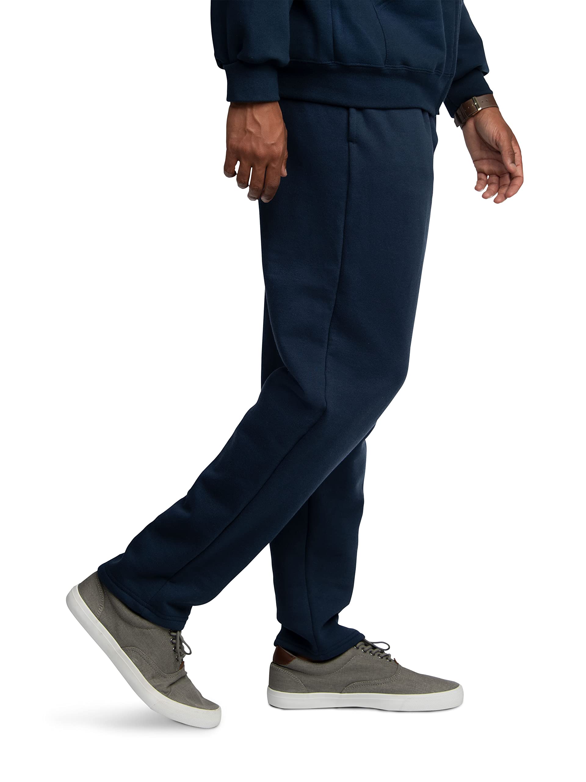Fruit of the Loom Men's Eversoft Fleece Open Bottom Sweatpants with Pockets, Relaxed Fit, Moisture Wicking, Breathable