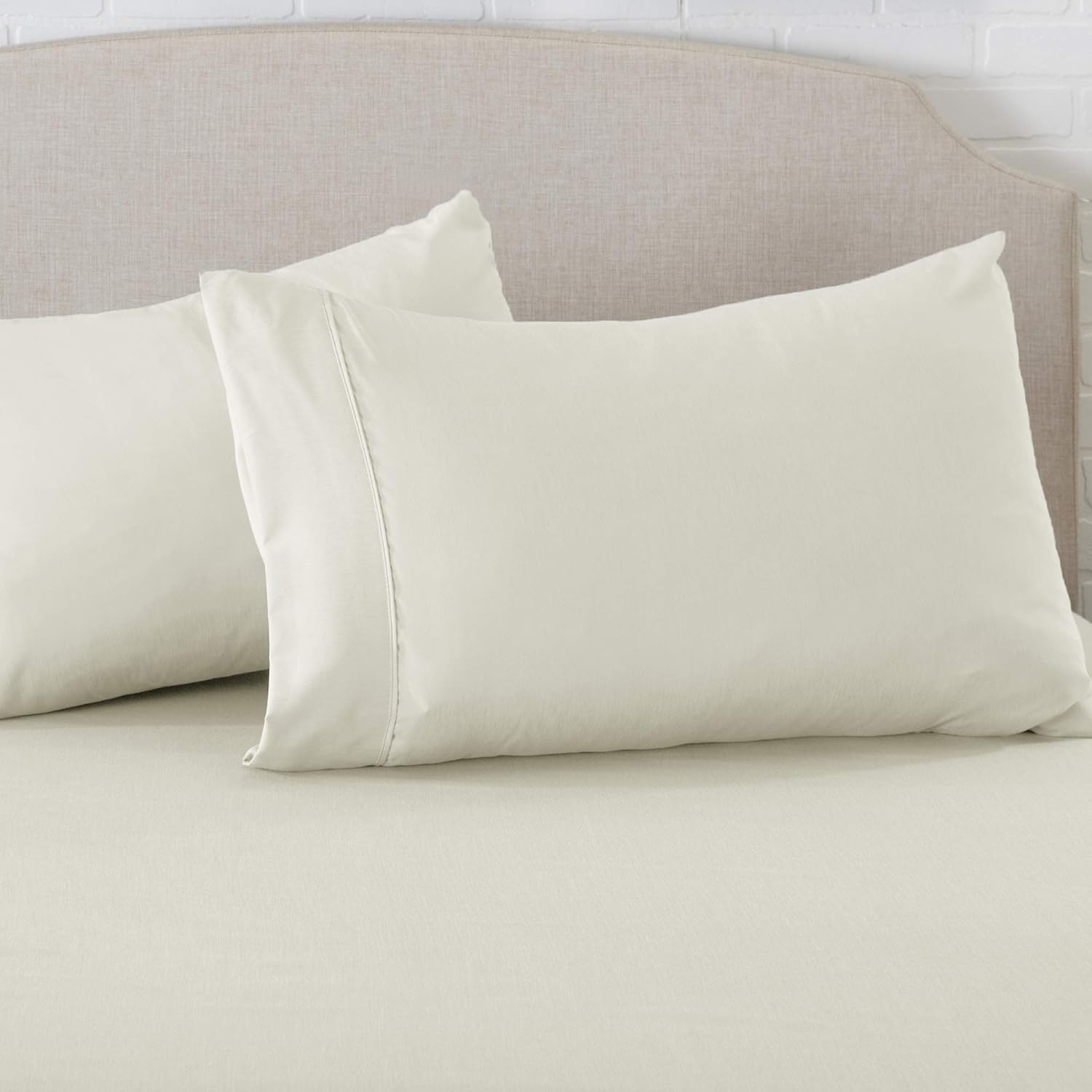 Lightweight Microfiber Sheets. Soft, Cozy Sheets. Breathable, Wrinkle Free Bed Sheet Set. Emery Collection (King, Ivory): Home & Kitchen