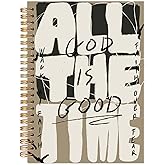 Yhtrg Christian Spiral Notebooks, God Is Good All the Time Bible Journaling Notebook, Religious Journals for Writing, Bible Notebook for Note Taking, Christian Gifts for Women Men, 5.5x8.3 Inch