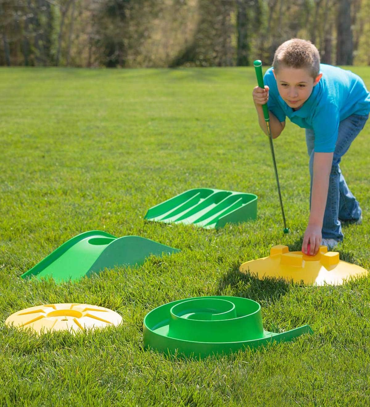 Amazon Com Hearthsong Mini Golf Set Toys Games
