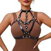 Punk Leather Body Harness Belt for Women, Adjustable Goth Body Chain Belt | for raves,clubs halloween.Perfect fashion gift