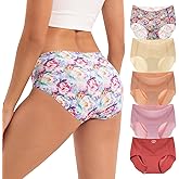 INNERSY Women's Seamless Underwear No Show Invisible Lightweight Hipster Panties 5-Pack
