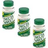 Necta Sweet 1-Grain Saccharin Tablets 1000-Tablet Bottle, 3 Pack | Zero-Calorie Sugar Substitutes