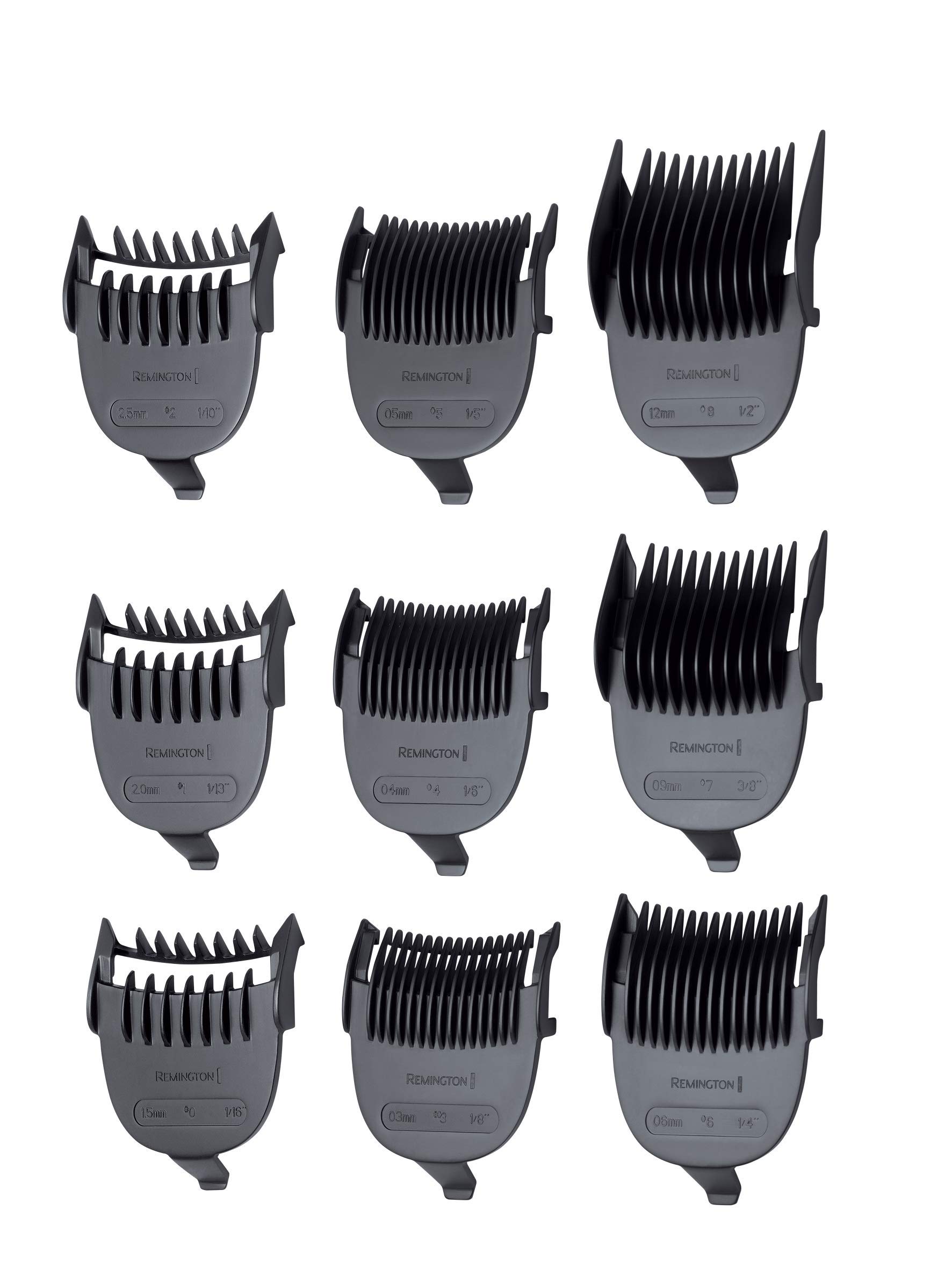 Remington Quick Cut Hair Clippers With 9 Comb Lengths Curved Blade