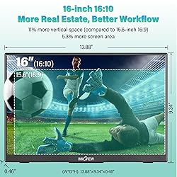 InnoView Portable Monitor 16" 2K 120Hz Built-in