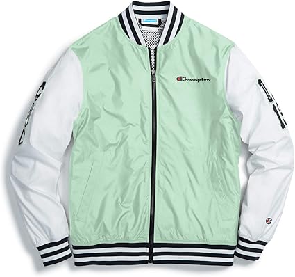 champion men's satin baseball jacket