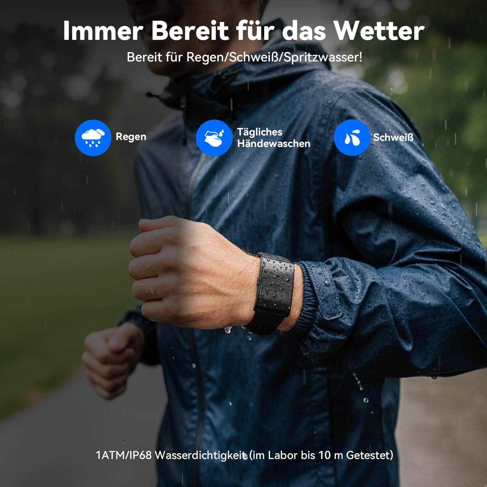iSo Tech Fitness Tracker Damen Herren ohne Display, Smartband Smartwatch 24/7 Aktivitäts und Schlaftracker mit Herzfrequenz mit KI-Analyse, 60 Tage Akkulaufzeit, 170+ Sportmodi, Kein ABO erforderlich 7