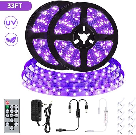 Uv Black Light Strip Kit Sancyn 33ft Led 600 Units Lamp Beads