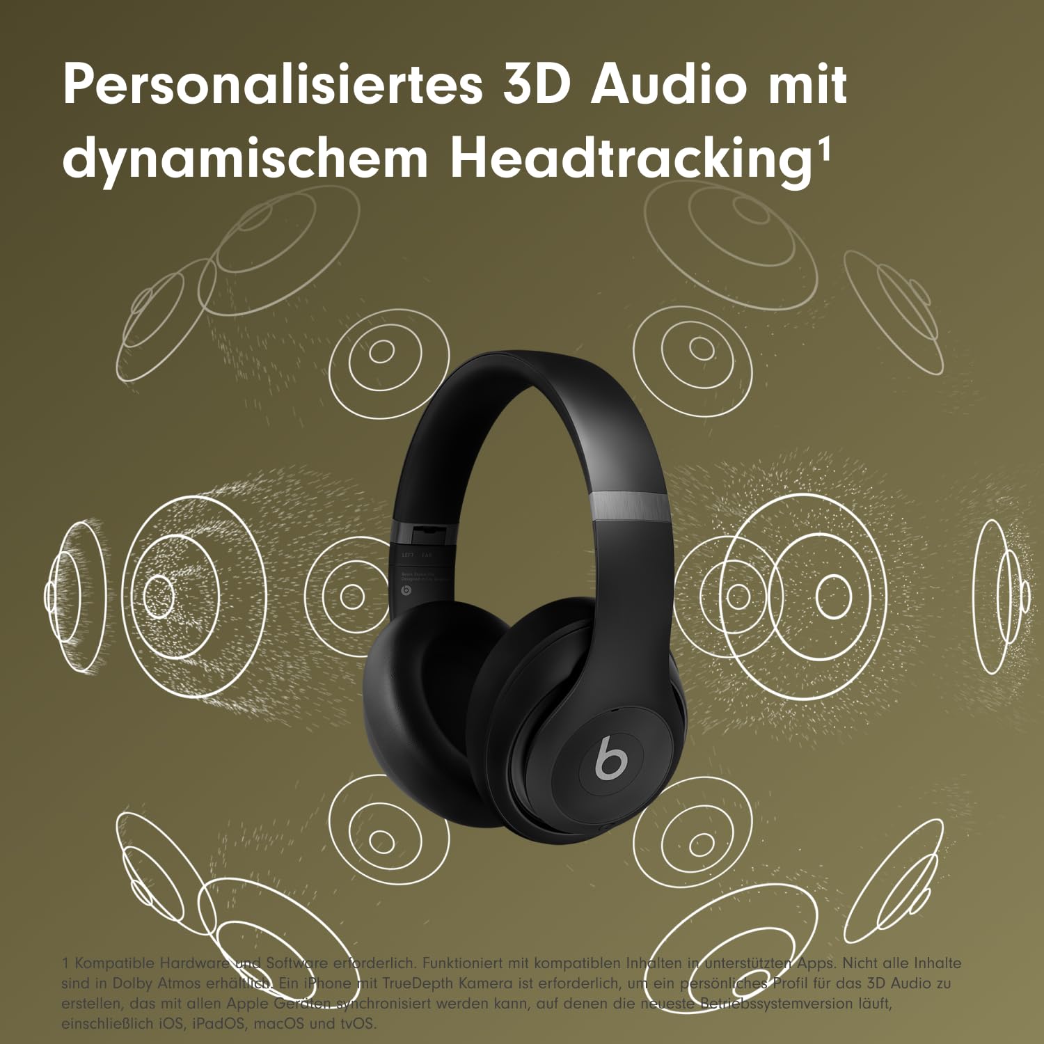 Beats Studio Pro – Komplett Kabellose Bluetooth Noise Cancelling Kopfhörer – Personalisiertes 3D Audio, USB-C verlustfreies Audio, Apple & Android Kompatibilität - Schwarz 6