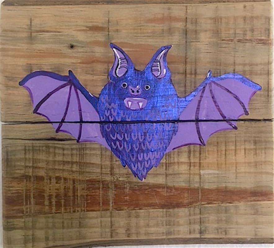 Bat, purple, art, wall art, home decor, bat
