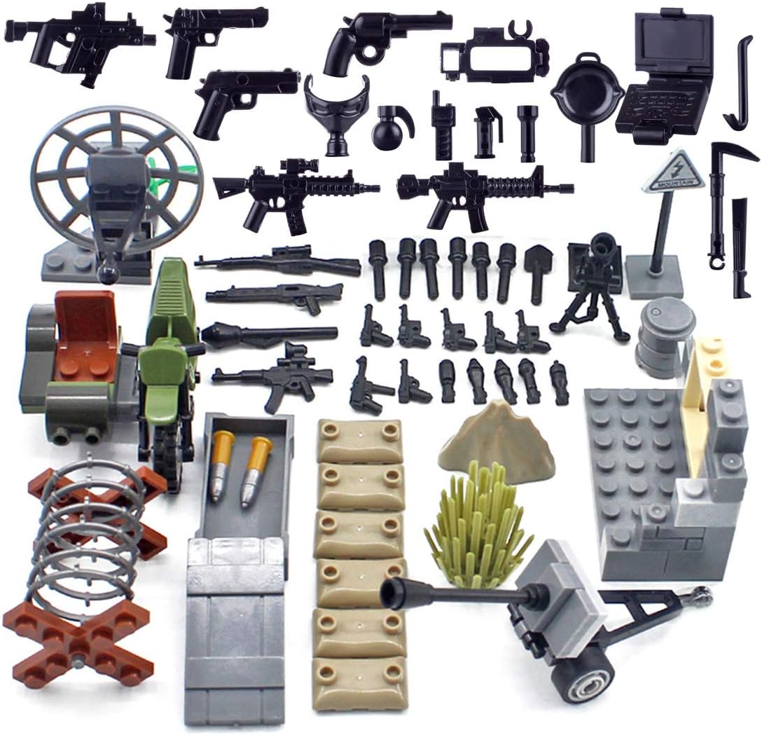 PARIO Custom Weapons Set for SWAT Team Minifigures, Compatible With LEGO