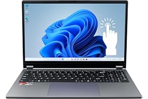 15.6" 2-in-1 Convertible Laptop with Touchscreen and 360° Rotation – Powered by Ryzen 3 3200U Processor,16GB RAM,Backlit Keyb