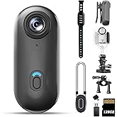 4K Mini Body Camera 128GB - Action Body Cam with Audio & Video- Thumb Hands Free Waterproof Recording Wearable Cameras - Pov Worn Portable Personal Camcorder - for Work Travel Pet Walk Swim
