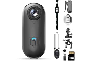 CATCHALLWAY 4K Mini Body Camera 128GB - Action Body Cam with Audio & Video- Thumb Hands Free Waterproof Recording Wearable Cameras - Pov Worn Portable Personal Camcorder - for Work Travel Pet Walk Swim