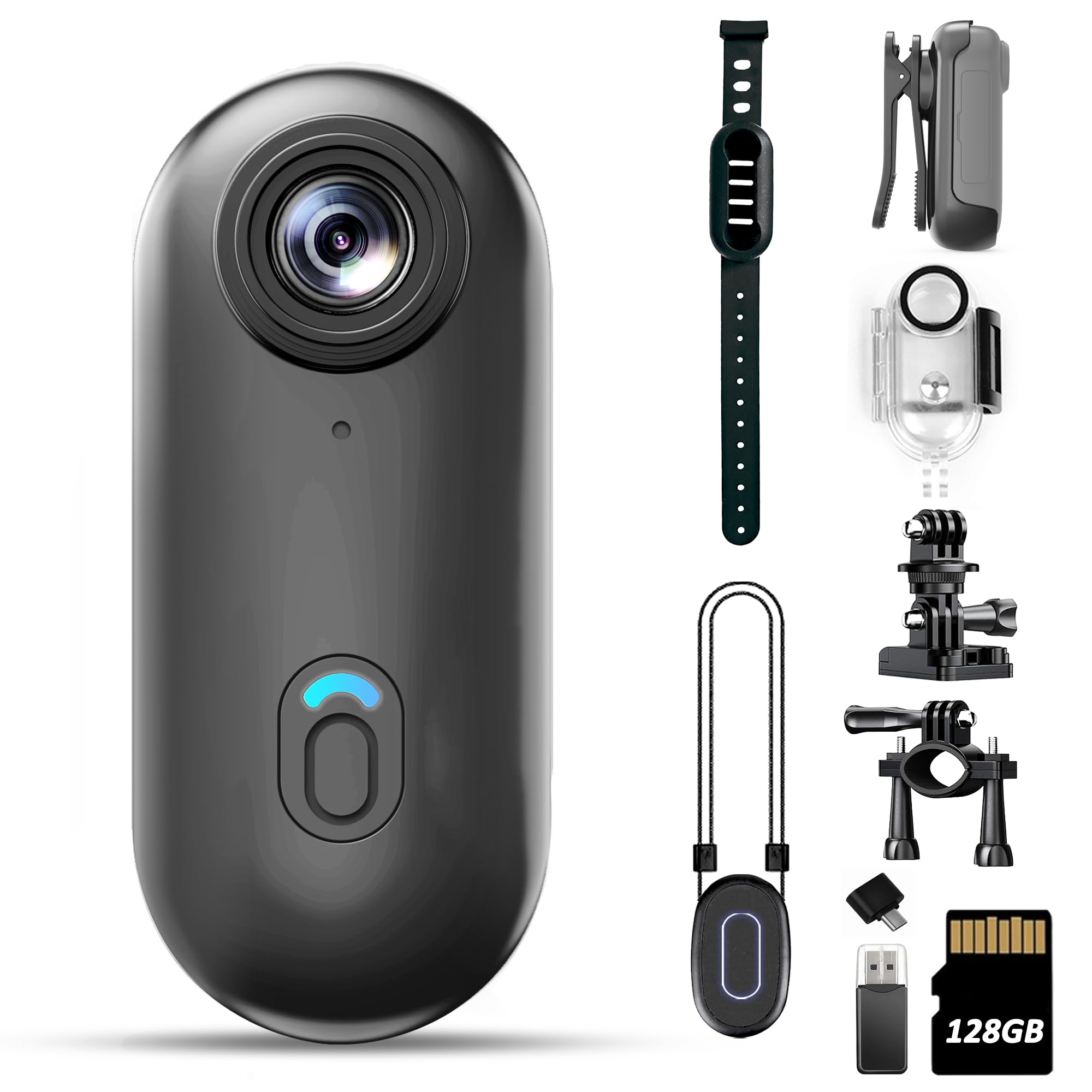 Photo 1 of *****Factory seal*****
4K Mini Body Camera 128GB - Action Body Cam with Audio & Video- Thumb Hands Free Waterproof Recording Wearable Cameras - Pov Worn Portable Personal Camcorder - for Work Travel Pet Walk Swim