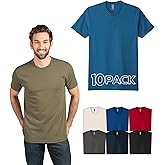 Next Level Apparel 6410 Men's Sueded T-Shirts, Bulk Premium Fitted Tees, Unisex Crewneck Undershirts - Custom Color Set Pack