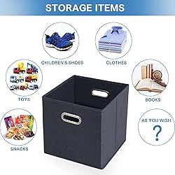 STOREONE 13 Inch Cube Organizer Bins ,Fabric
