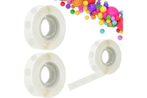 Natipo 600PCS Glue Balloon Dots, Removable Balloon Sticky Spots,Extra Strong Glue Balloon Dots Double Sided for Birthday Party Wedding Christmas Decorations and DIY Scrapbooking Craft.